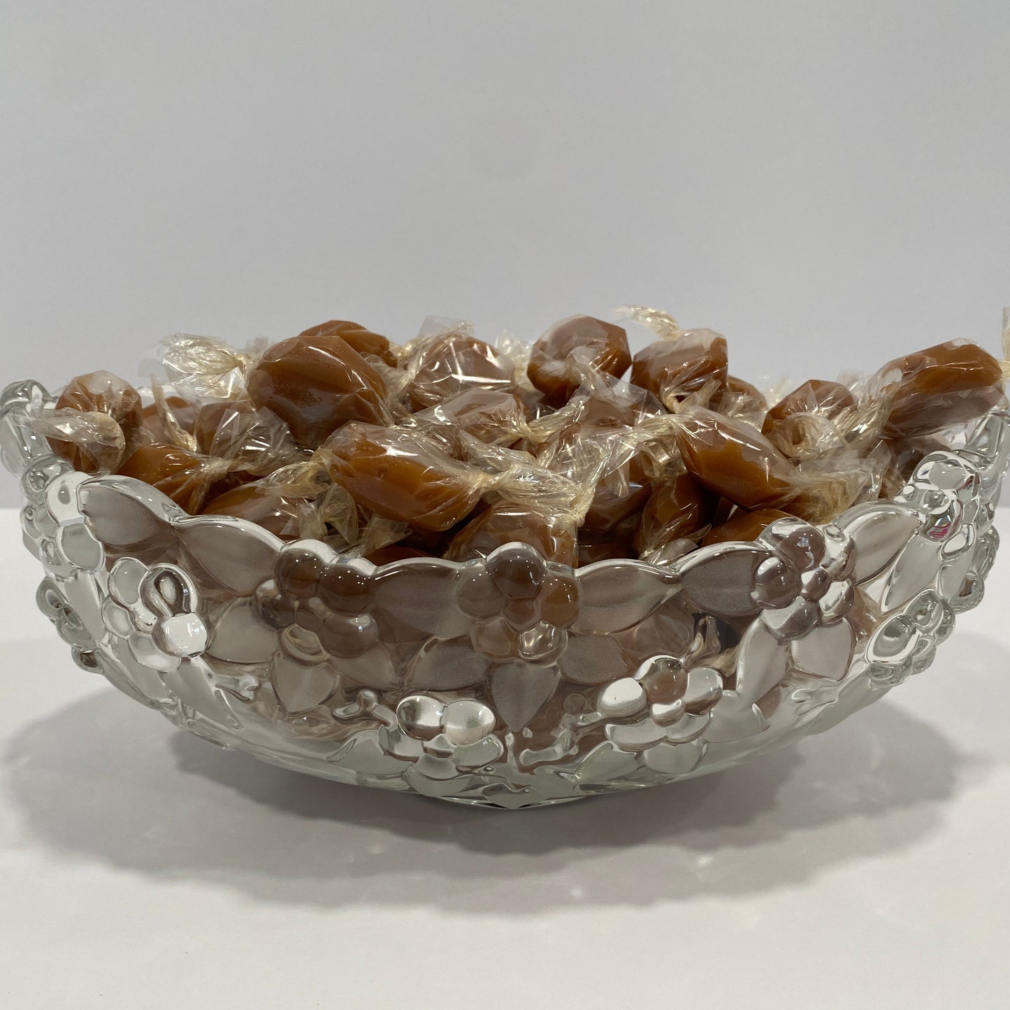 Vintage West German Walther Crystal Floral Bowl