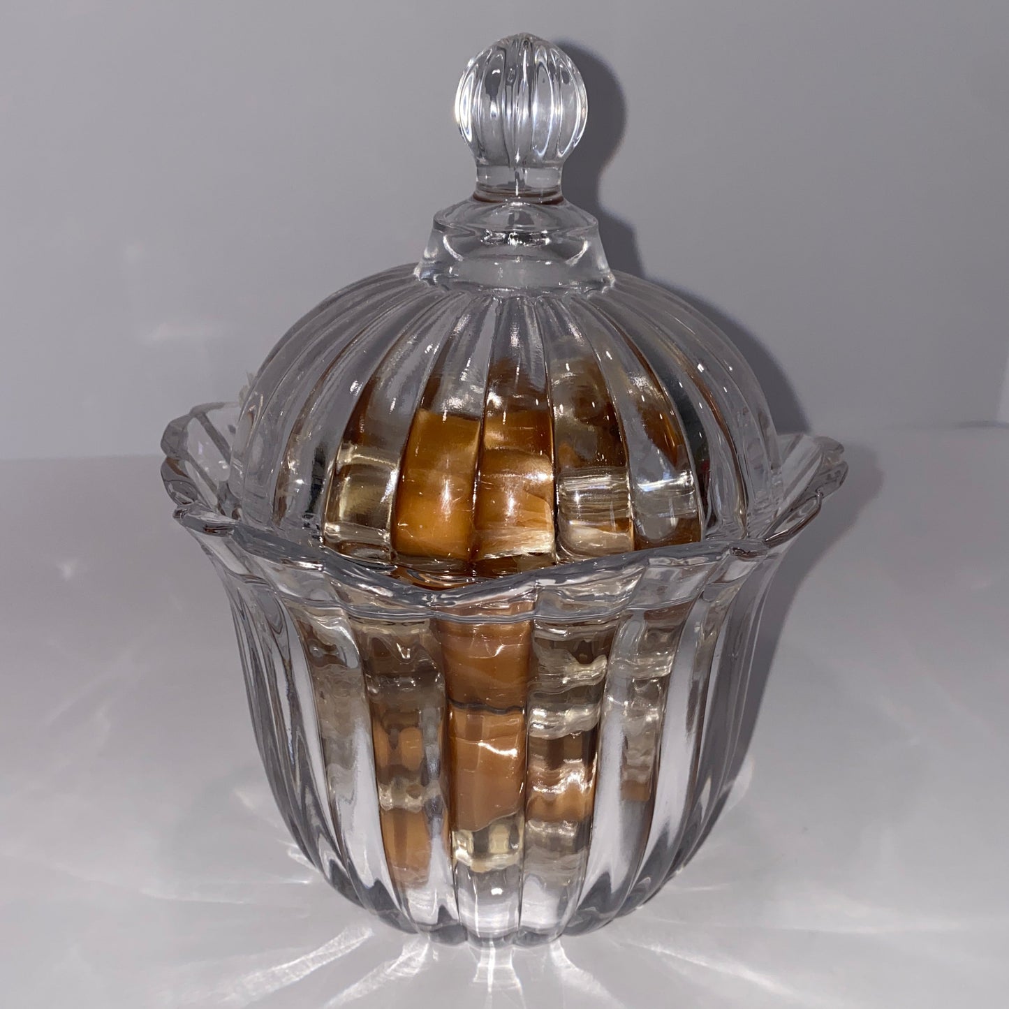 Vintage Anchor Hocking "Presence" Lidded Pillar Jar