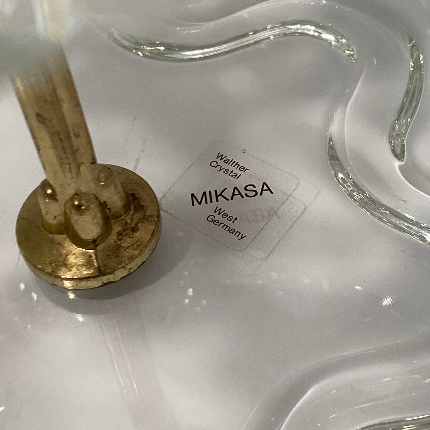 Vintage Mikasa "Springtime" 2-Tier Crystal Blossom Server