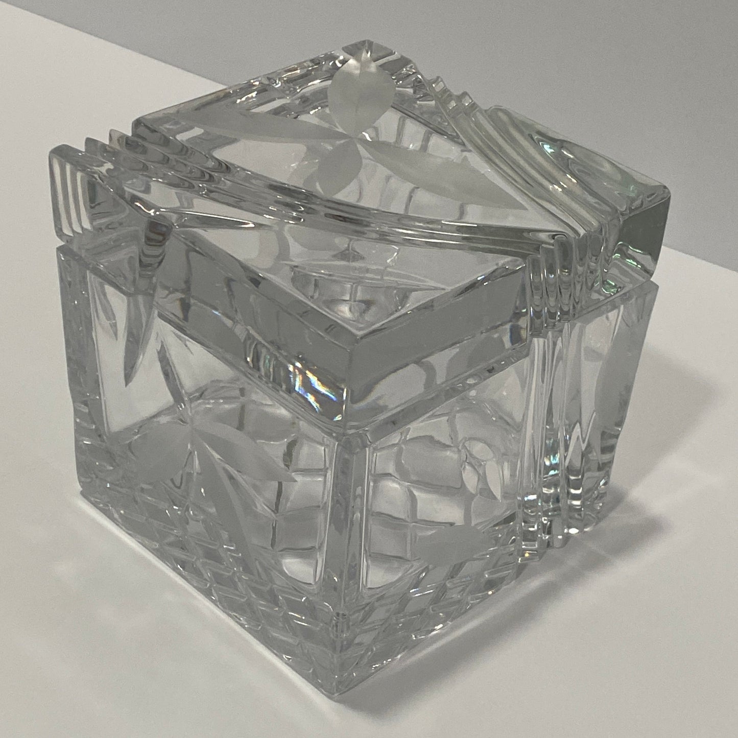Polish Lead Crystal "Executive" Square Jar