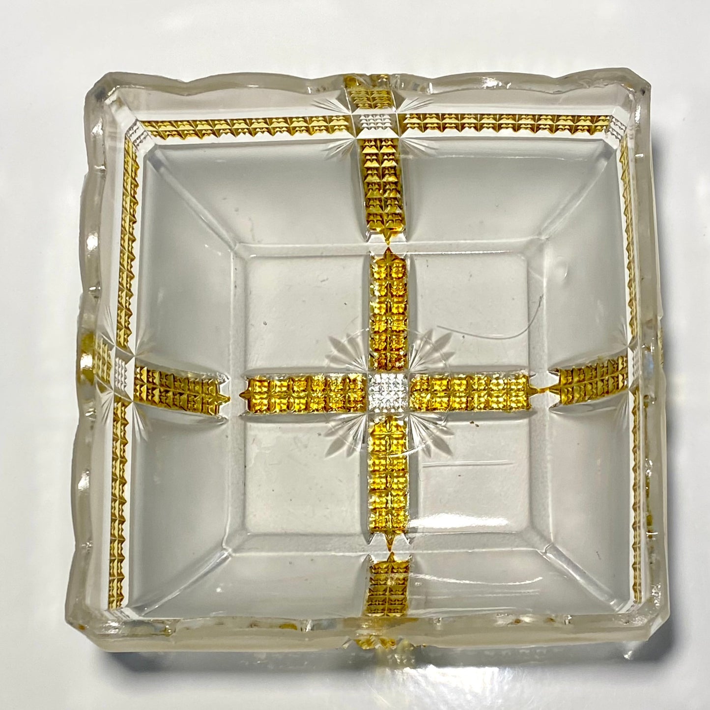 Vintage Antique Dalzell Klondike Large Square Bowl