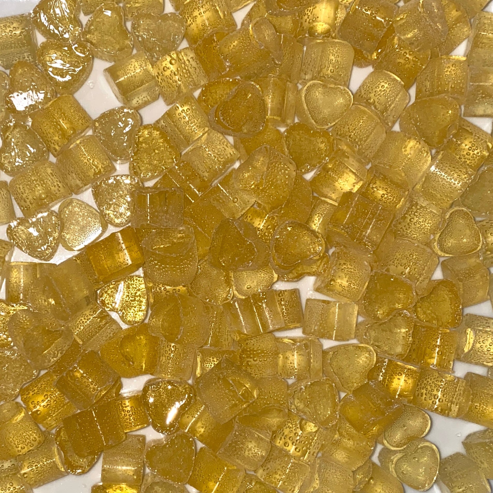 Dye Free hard candy on a white background