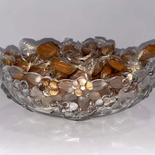 Vintage West German Walther Crystal Floral Bowl