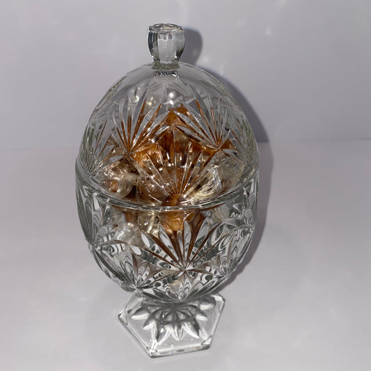 Cristal D'Arques Egg-Shaped Pedestal Jar