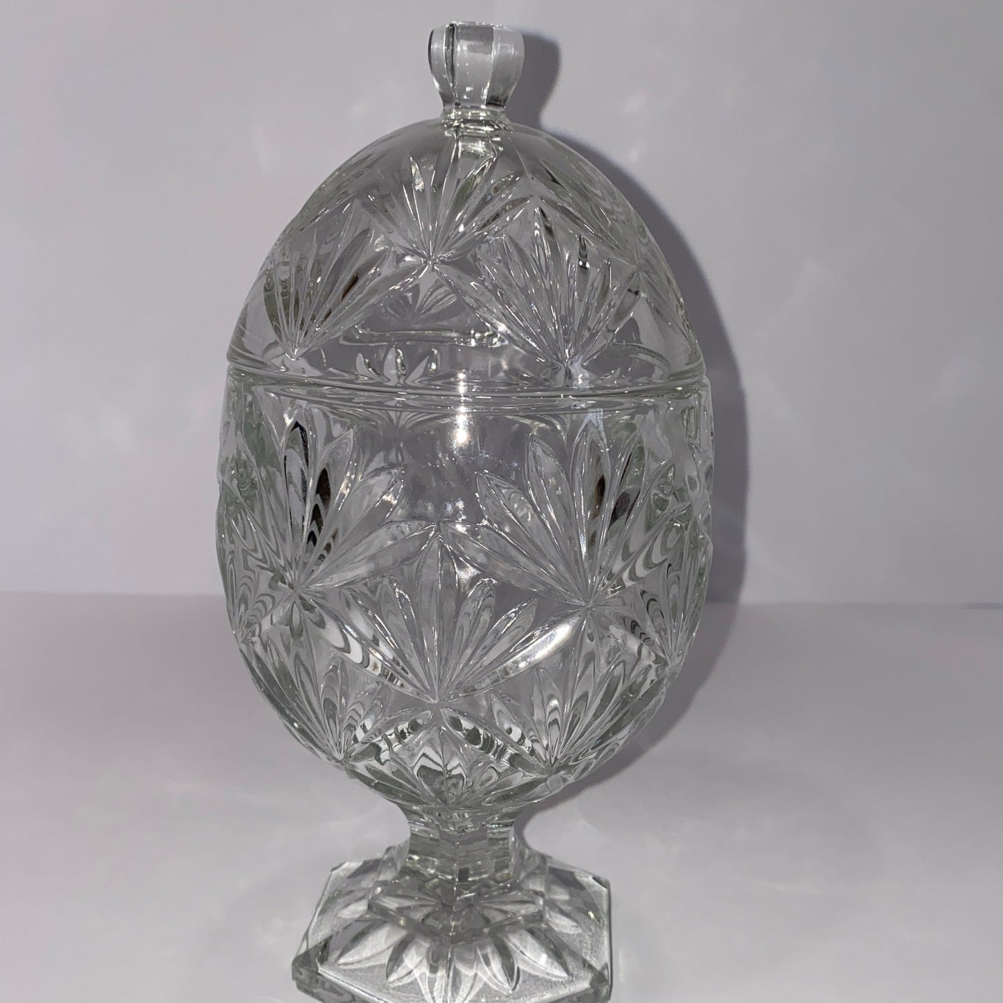Cristal D'Arques Egg-Shaped Pedestal Jar