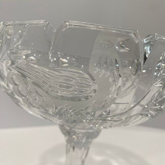 Vintage "The European Collection" Hofbauer Crystal Bird Pedestal