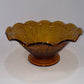 Vintage Tiara Amber Glass Console Bowl