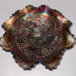 Vintage Blue Carnival Glass "Harvest Grape" Bowl
