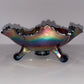 Vintage Blue Carnival Glass "Harvest Grape" Bowl