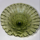 Vintage Imperial Glass "Daisy & Button" Olive Ruffled Compote