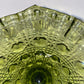 Vintage Imperial Glass "Daisy & Button" Olive Ruffled Compote