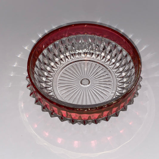 Red rimmed candy dish