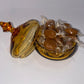 Vintage 1950's Mid Century Modern Bohemian Amber Glass Candy Dish
