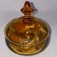 Vintage 1950's Mid Century Modern Bohemian Amber Glass Candy Dish