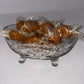 Vintage 4-Footed Starburst Oval Bowl