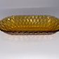 10" Amber Indiana Glass Candy Basket