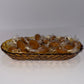 10" Amber Indiana Glass Candy Basket