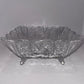 Vintage Bohemian Lead Crystal Pinwheel Square Bowl
