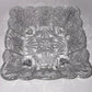 Vintage Bohemian Lead Crystal Pinwheel Square Bowl