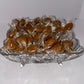 Vintage Bohemian Lead Crystal Pinwheel Square Bowl