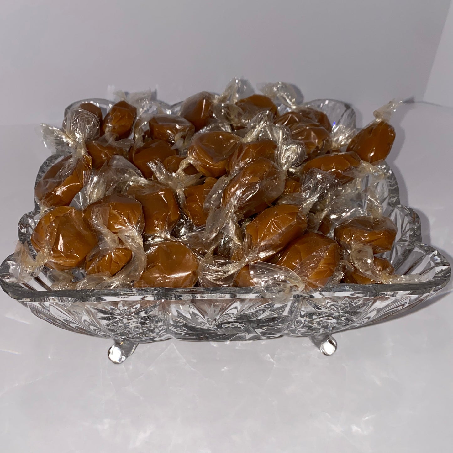 Vintage Bohemian Lead Crystal Pinwheel Square Bowl