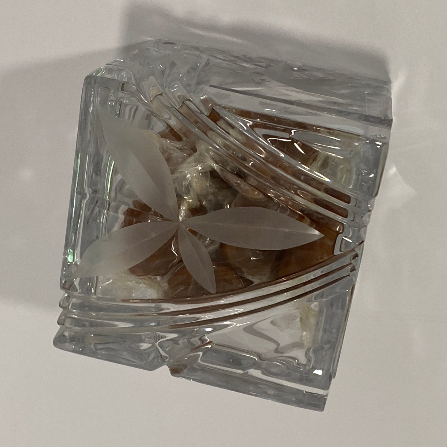 Polish Lead Crystal "Executive" Square Jar
