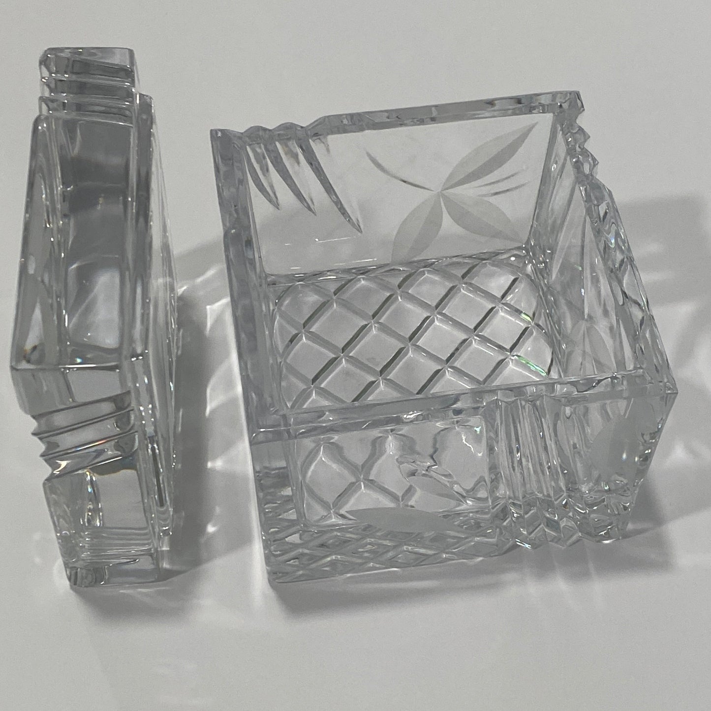 Polish Lead Crystal "Executive" Square Jar