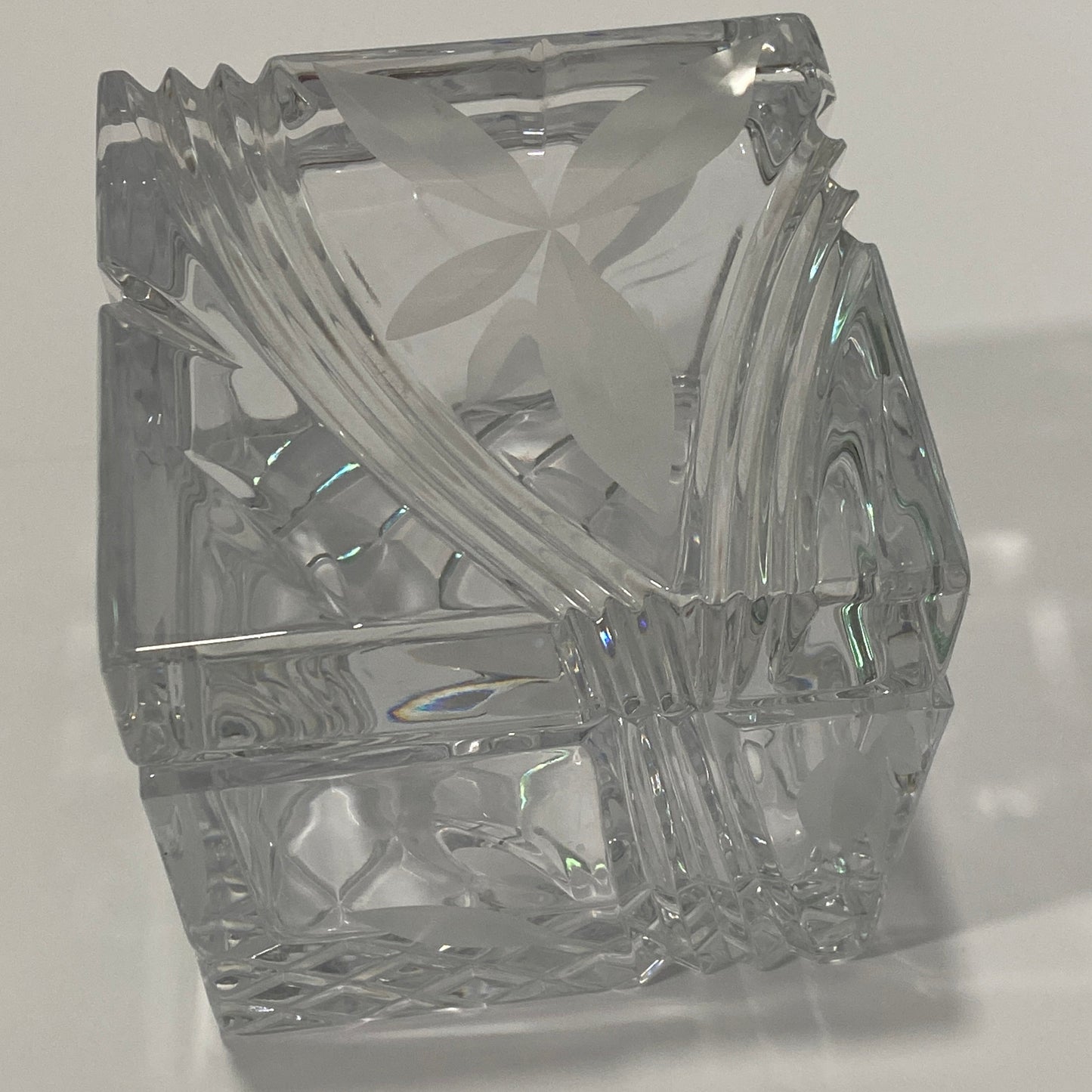 Polish Lead Crystal "Executive" Square Jar