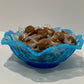 Vintage Blue Opalescent "Wild Strawberry" Bowl