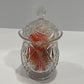 7" Wexford Diamond Pattern Glass Jar
