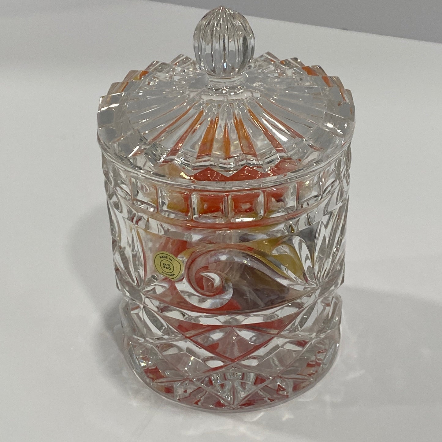 Hand-Cut Slovakian Crystal Jar
