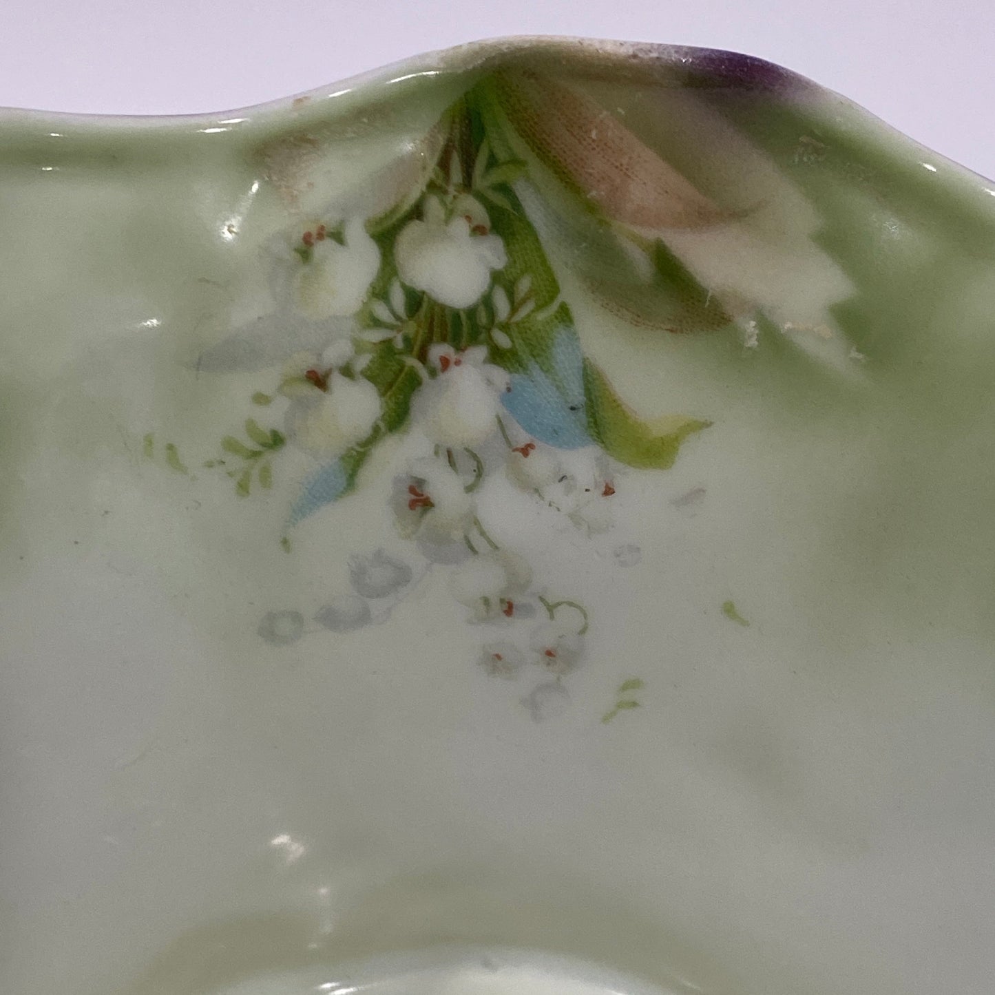 Antique Silesia Germany Footed Porcelain Bowl