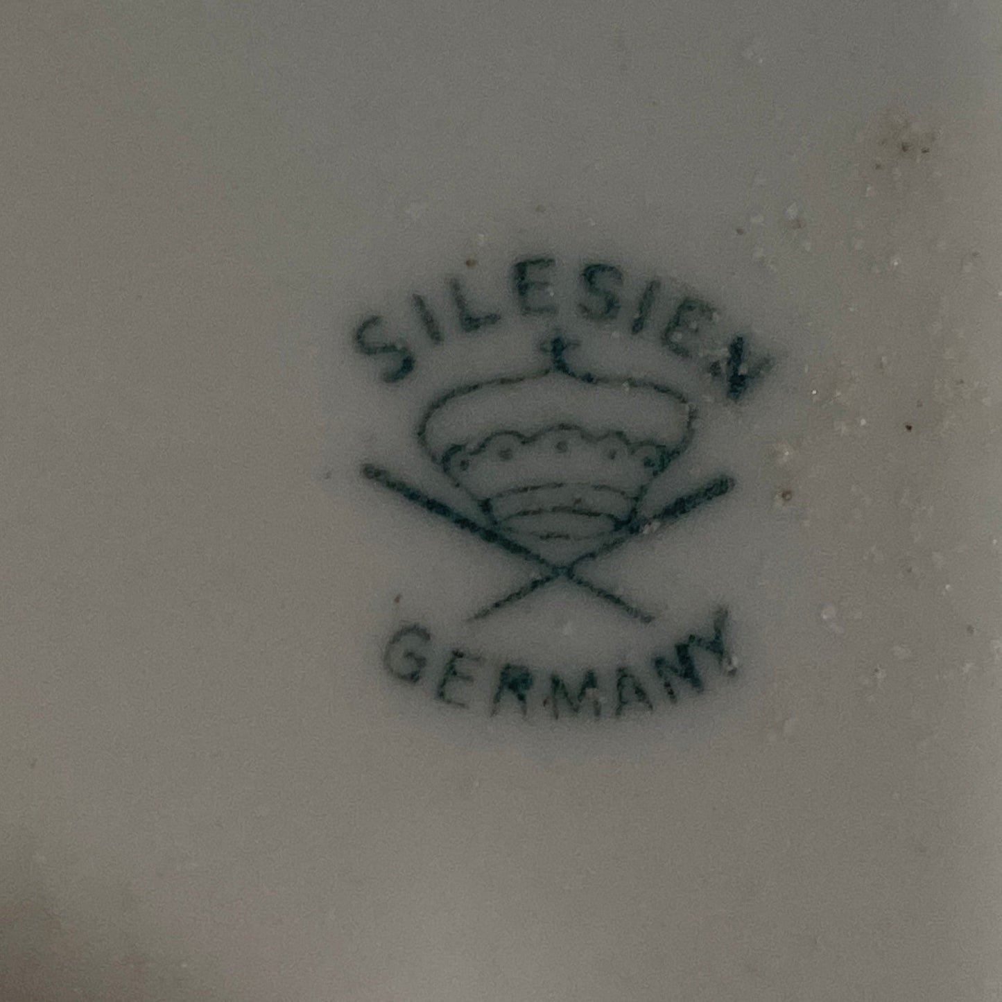 Antique Silesia Germany Footed Porcelain Bowl