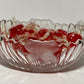 Vintage Mikasa Frosted Ribbon Oval Crystal Candy Dish