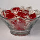 Antique Delicate Etched Glass Candy Dish