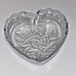 Vintage Mikasa Heart Shaped Candy Dish with Rose Inlay