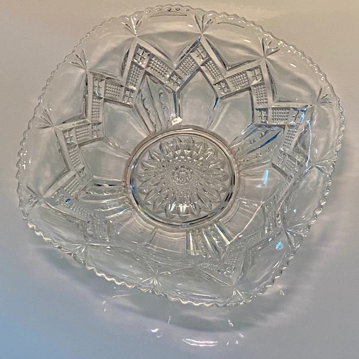 Antique Crystal Square Candy Dish